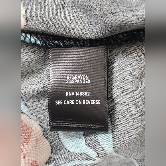 Torrid Black Floral Stretch Challis Mini A-Line Dress Plus Size 1X Spring Summer - Picture 11 of 12